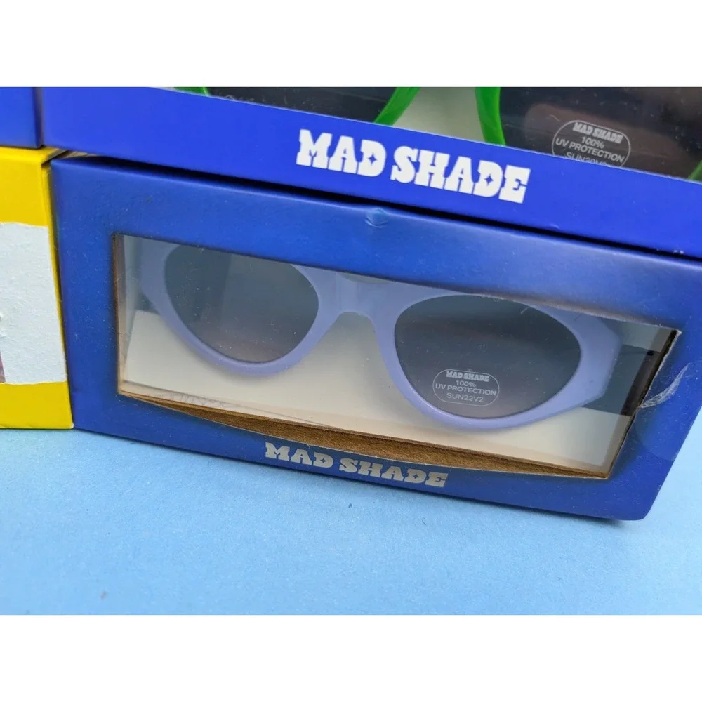 Mad Shade Sunglasses Bundle of 4 Women Unisex Blue Green Pink Purple SUN20V2